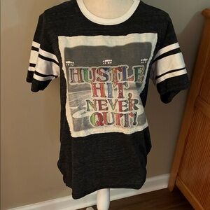Alternative Charcoal and White Hustle Tee